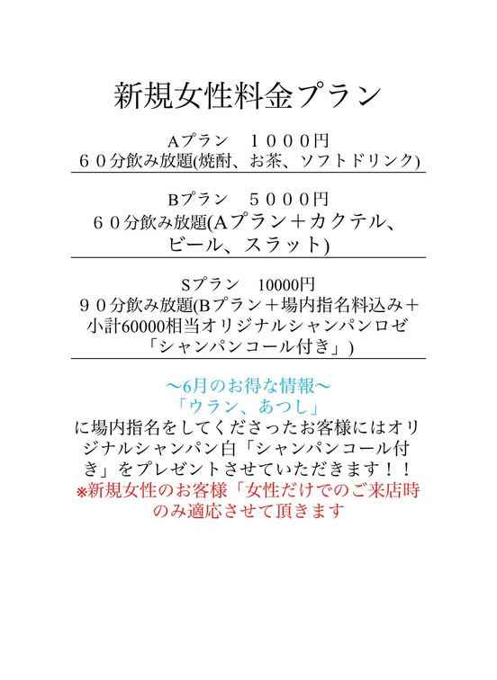 新規女性プラン